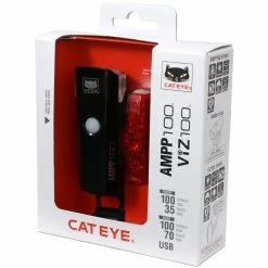 Cateye AMPP 100 And VIZ 100 Light Set -VÉLOS DE ROUTE SOLDES Cateye AMPP 100 and VIZ 100 Light Set 05