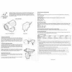 Eclairage Avant LifeLine Pavo Motion (2 400 Lumens) 13 Eclairage Avant LifeLine Pavo Motion (2 400 Lumens) -VÉLOS DE ROUTE SOLDES LLPAVO2400MC Front light instructions 2