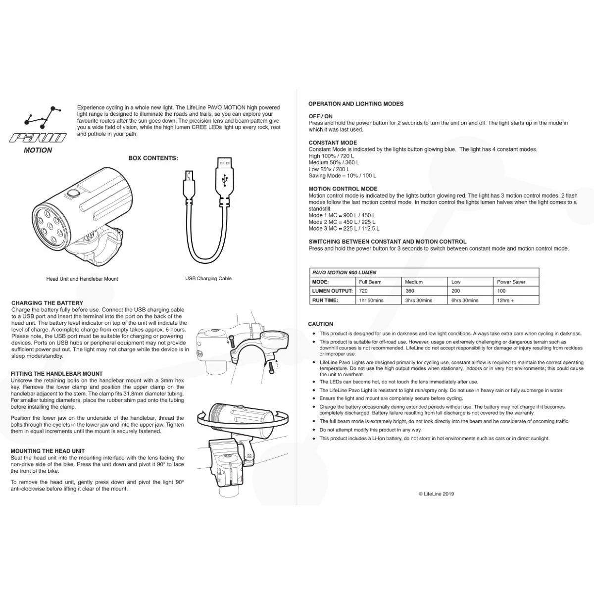 Eclairage Avant LifeLine Pavo Motion (900 Lumens) 8 Eclairage Avant LifeLine Pavo Motion (900 Lumens) – Image 6